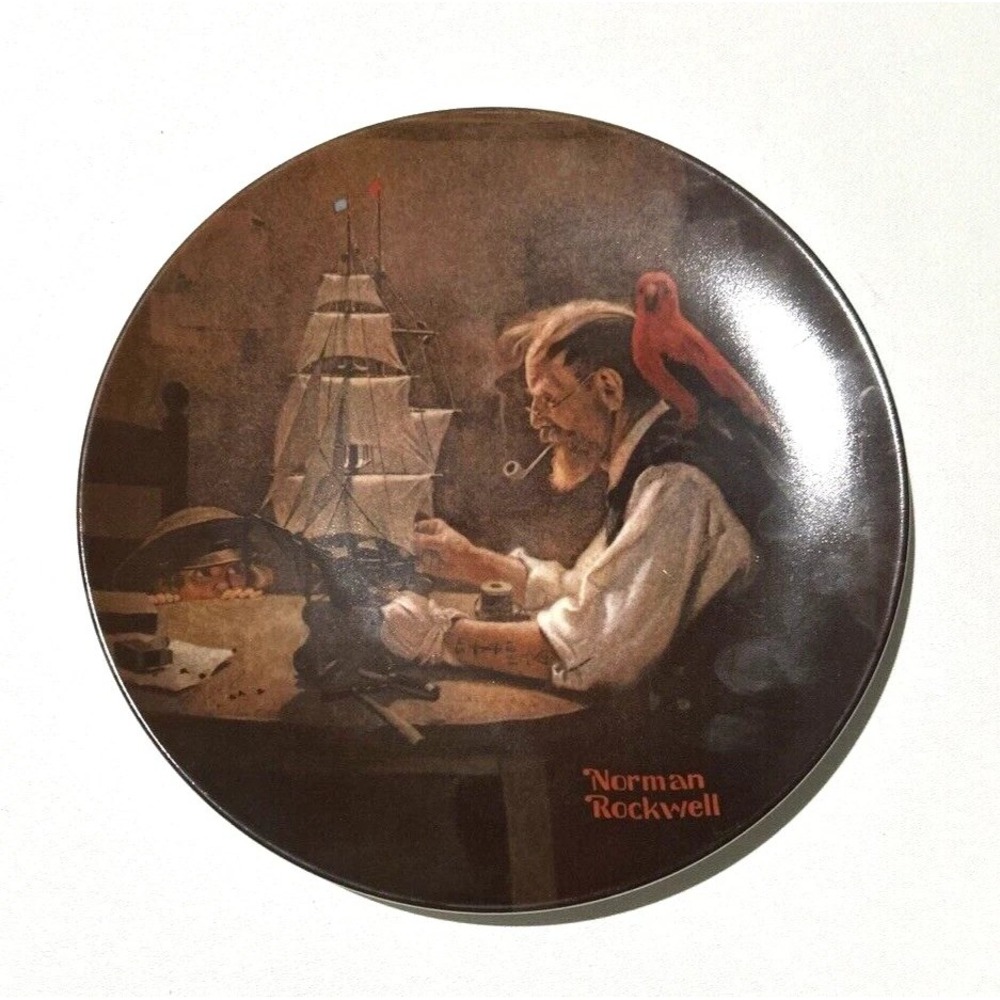 Norman Rockwell The Ship Builder‎ Plate Knowles Heritage Collection